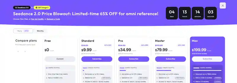 hailuo ai Pricing