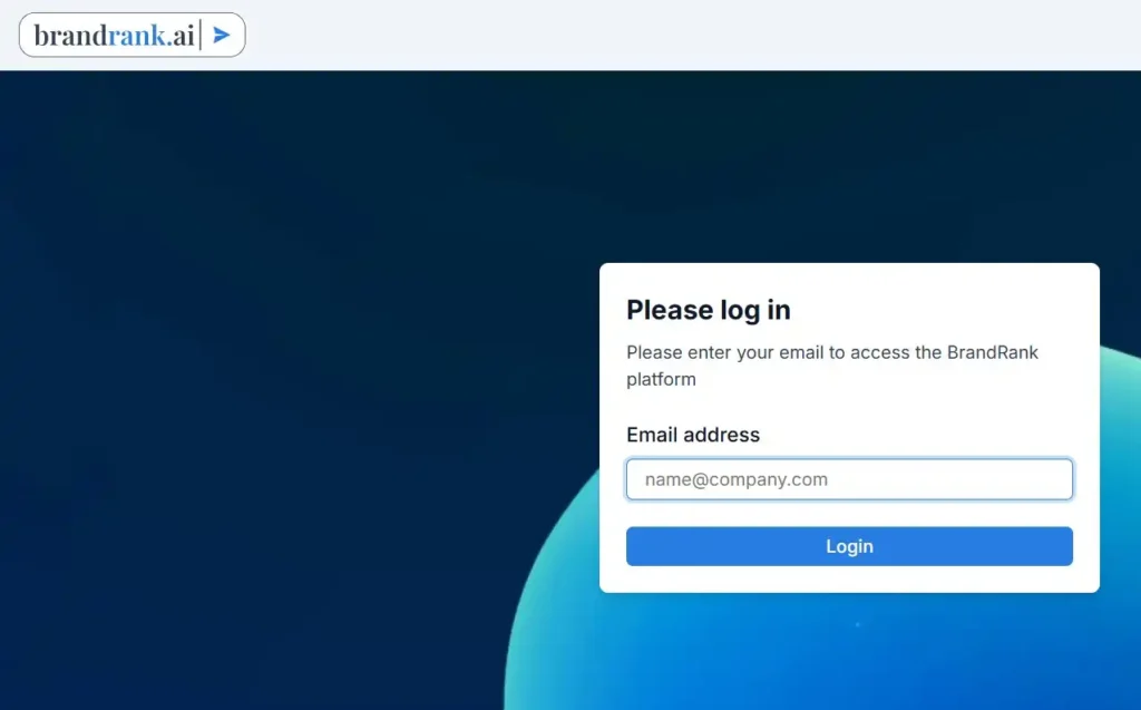 BrandRank.AI Login Steps