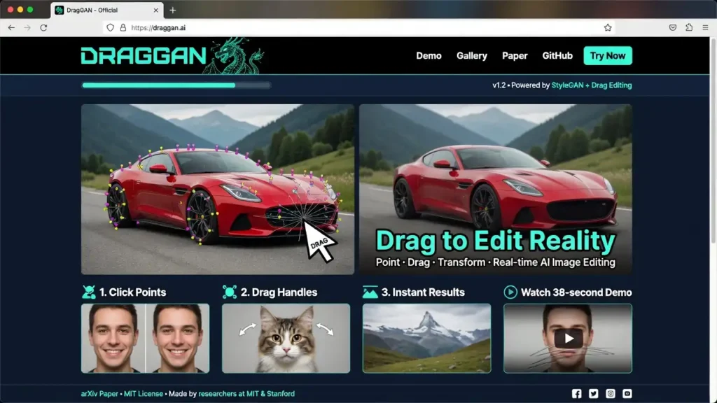 DragGAN AI Editing Tool Features