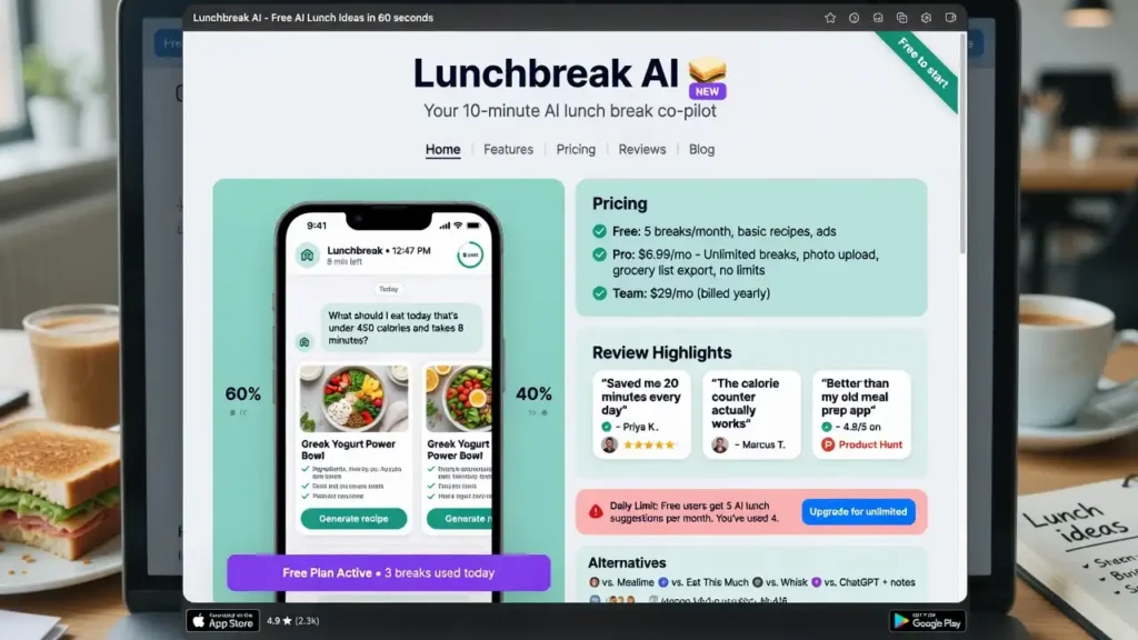 Lunchbreak AI Free